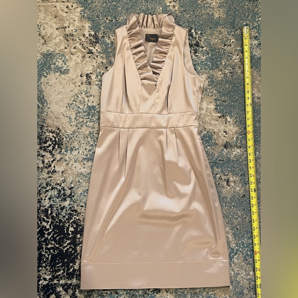 Just… Taylor Champagne Color VNeckline Cocktail Dress *Like New* Sz 4